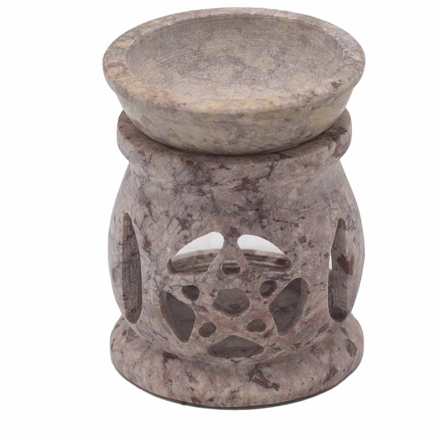 Small Soapstone Oil Burner - Three Moon Pentagon