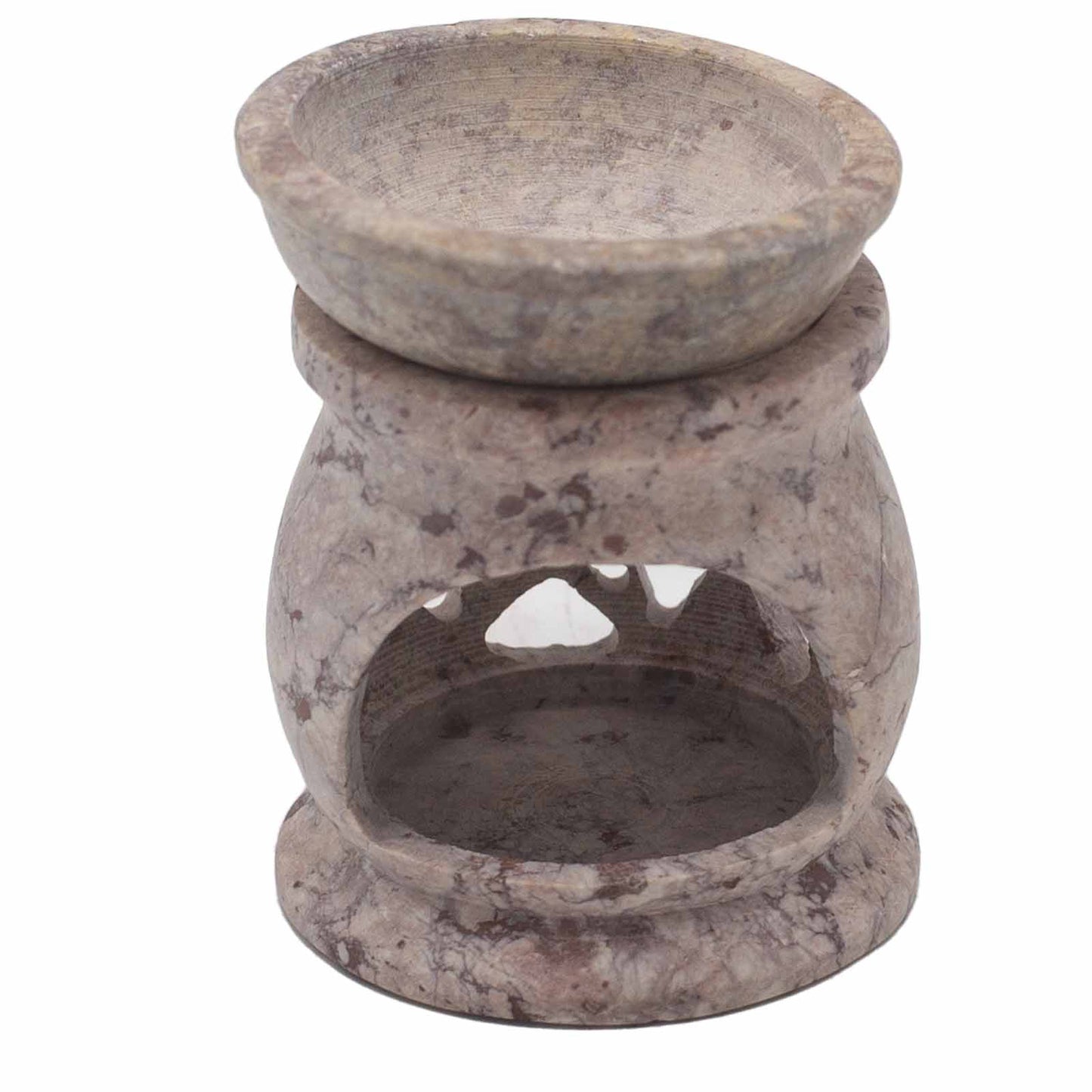 Small Soapstone Oil Burner - Three Moon Pentagon