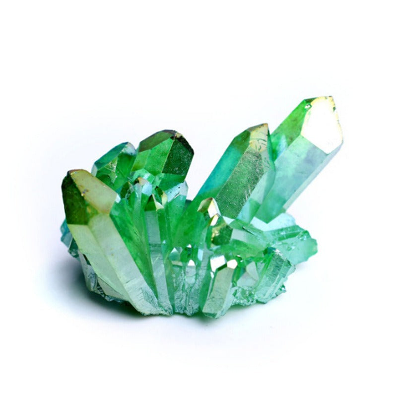 Electroplated Natural Quartz Crystal Cluster
