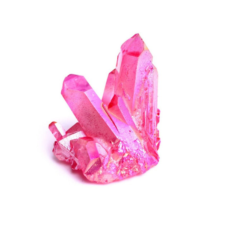 Electroplated Natural Quartz Crystal Cluster