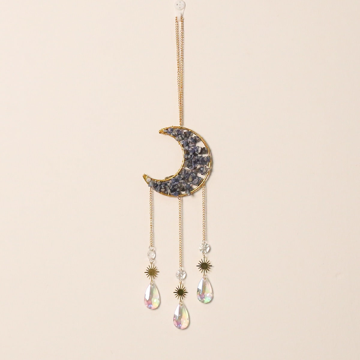 Creative Natural Crystal Moon Shape Dream/Sun Catcher