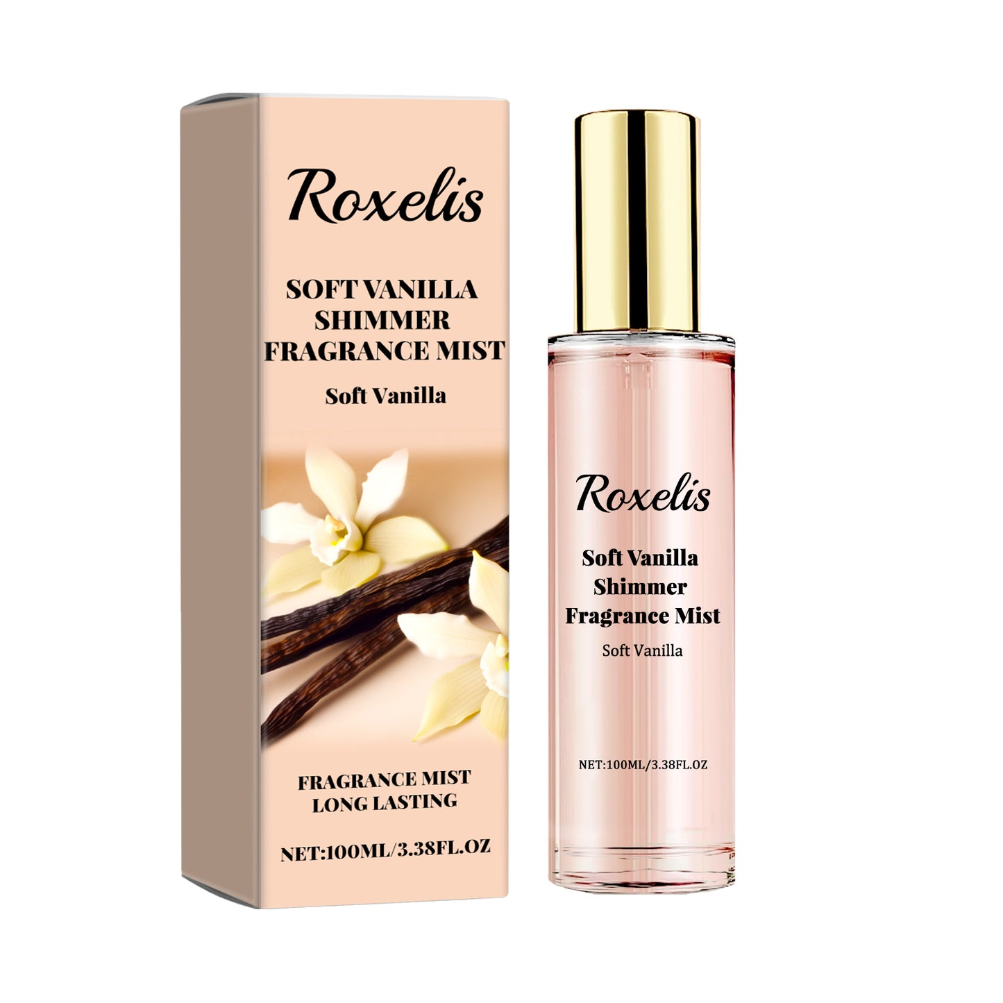 Roxelis Soft Vanilla Shimmer Fragrance Mist