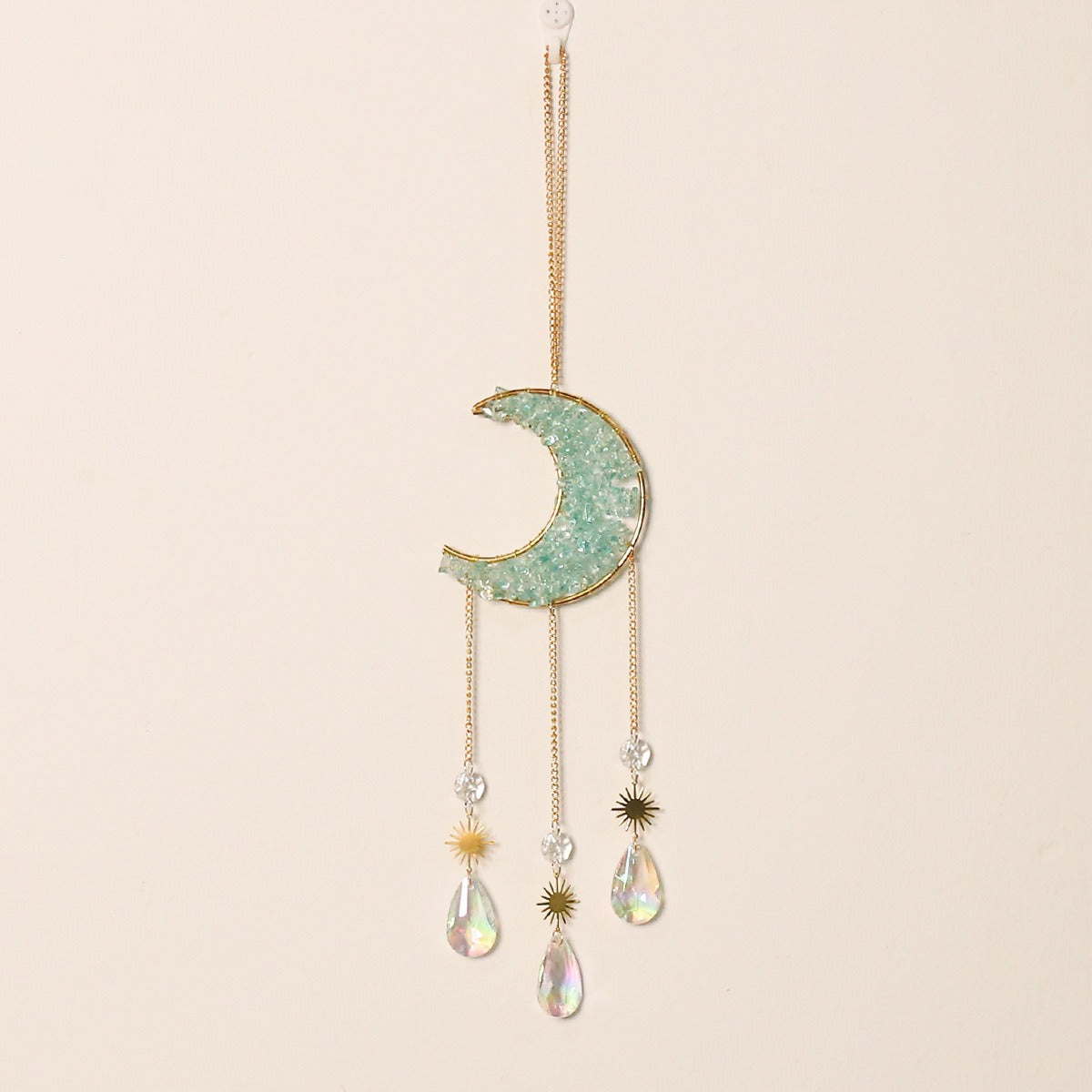 Creative Natural Crystal Moon Shape Dream/Sun Catcher