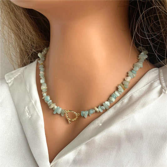 Natural Crystal Chip Interchangeable Choker Necklace/Bracelet