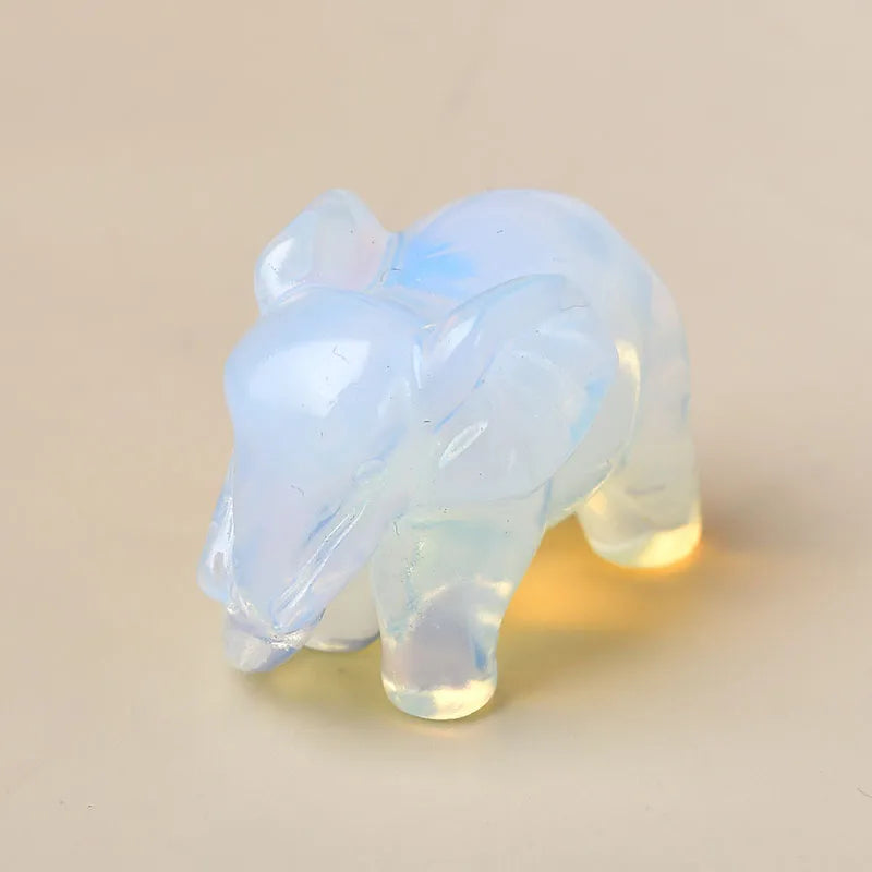 Carved Crystal Elephant 3.5cm