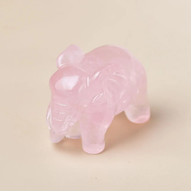 Carved Crystal Elephant 3.5cm