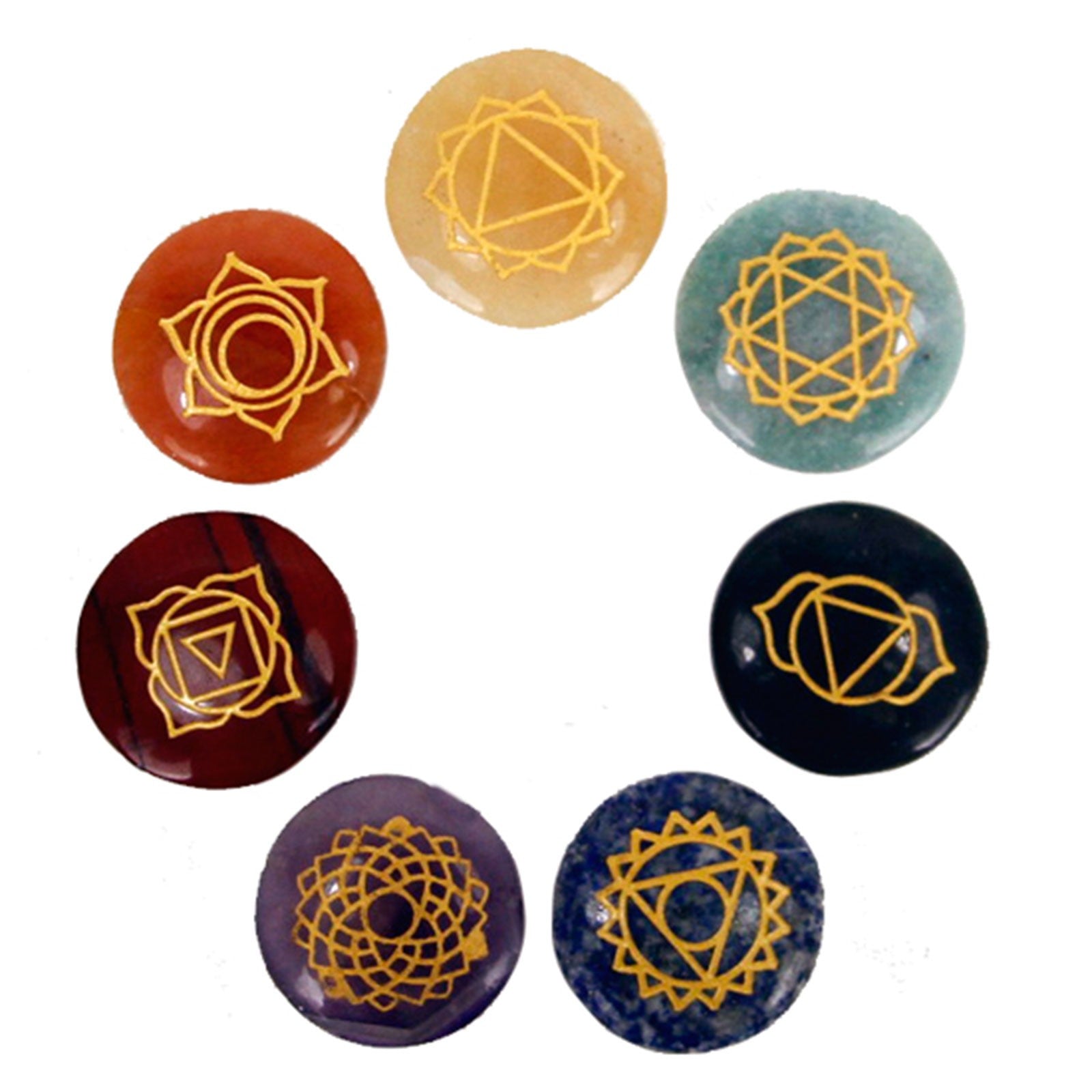 Small Stones Chakra Set (rounded shape)