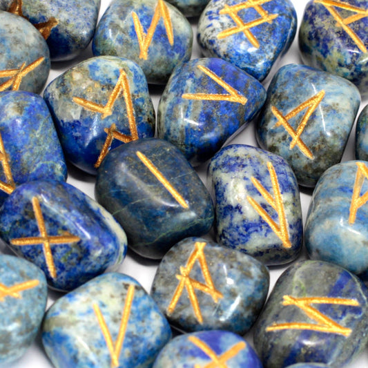 Rune Stone Set in Pouch - Lapis
