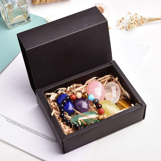 8 Piece Healing Stone and Bracelet Gift Set