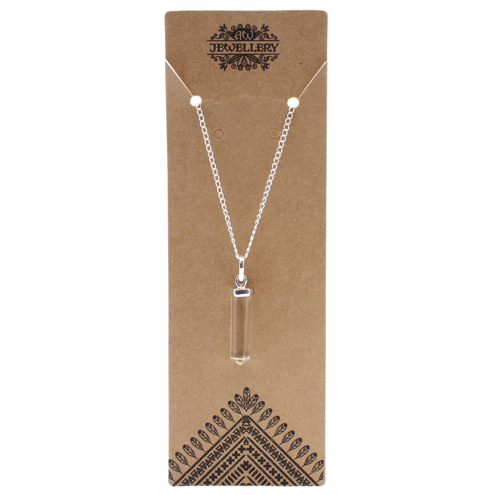 Classic Point Gemstone Pendant - Clear Quartz