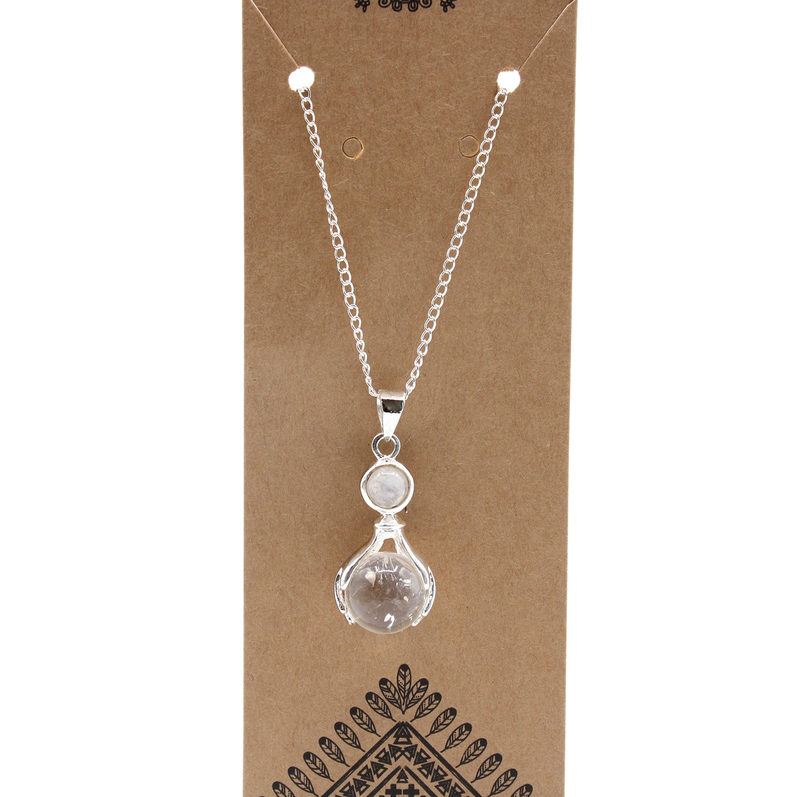 Healing Hands Gemstone Pendant - Clear Quartz