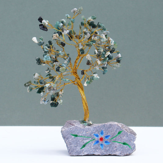 Crystal Gem Tree - Moss Agate - 160 Stone