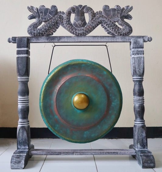 Small Healing Gong in Stand - 25cm - Greenwash
