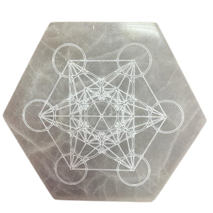 Hexagonal Charging Plate 18cm - Direction & Decision (Metatron's Cube)