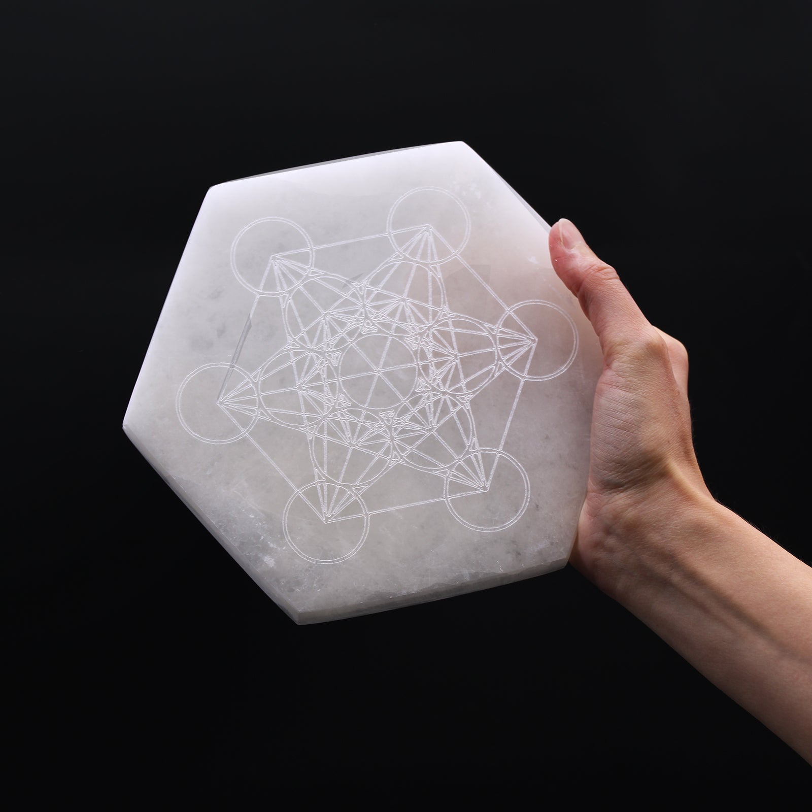 Hexagonal Charging Plate 18cm - Direction & Decision (Metatron's Cube)