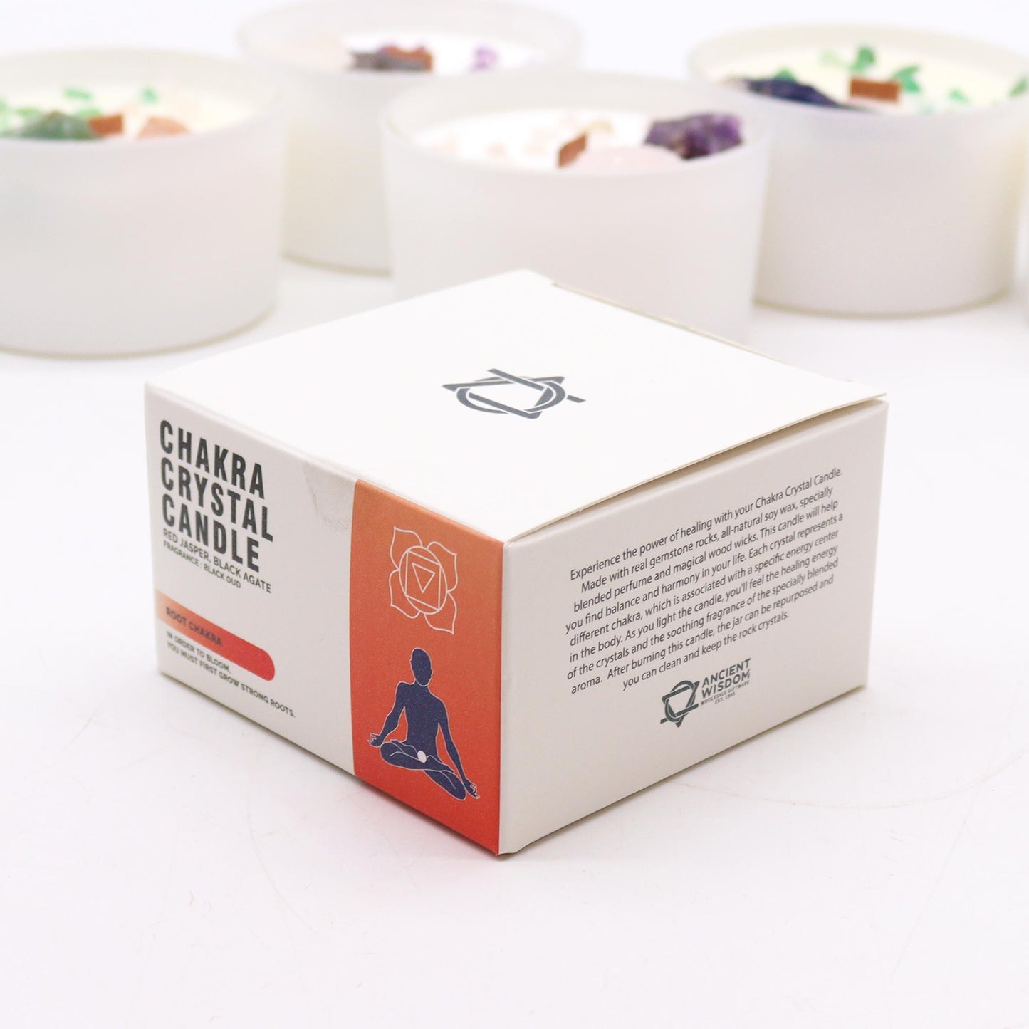 Chakra Crystal Candle - Root Chakra