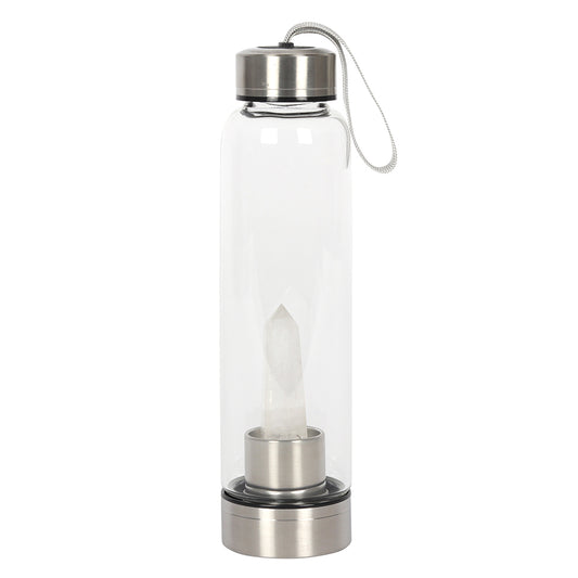 Energising Clear Quartz Glass Water Bottle