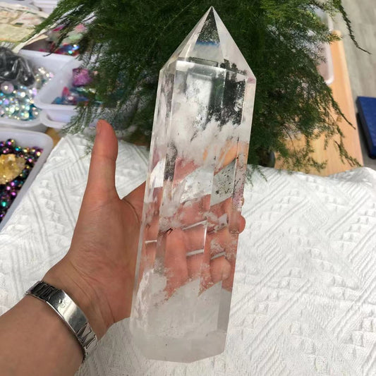 Large Fused Clear Quartz Crystal Point
