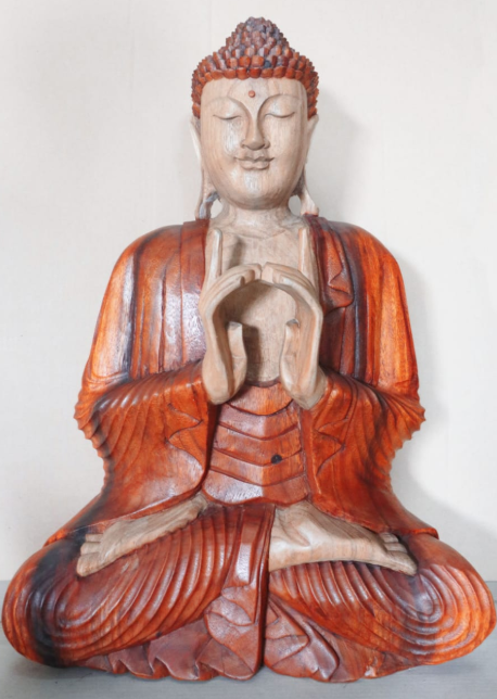 Hand Carved Buddha Statue - 60cm Two Hands