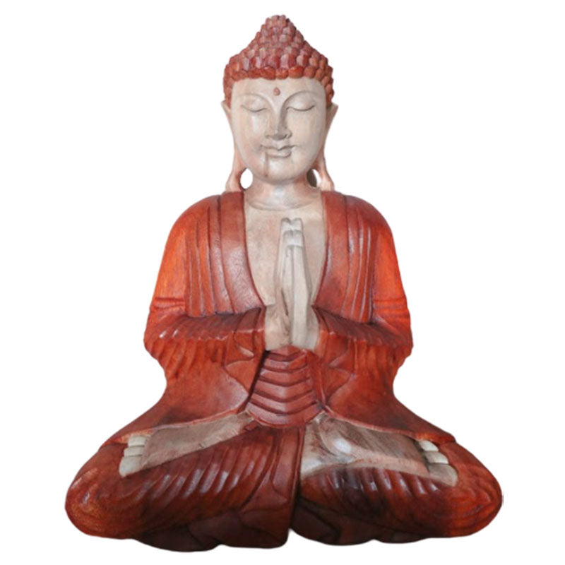 Hand Carved Buddha Statue - 40cm Welcome