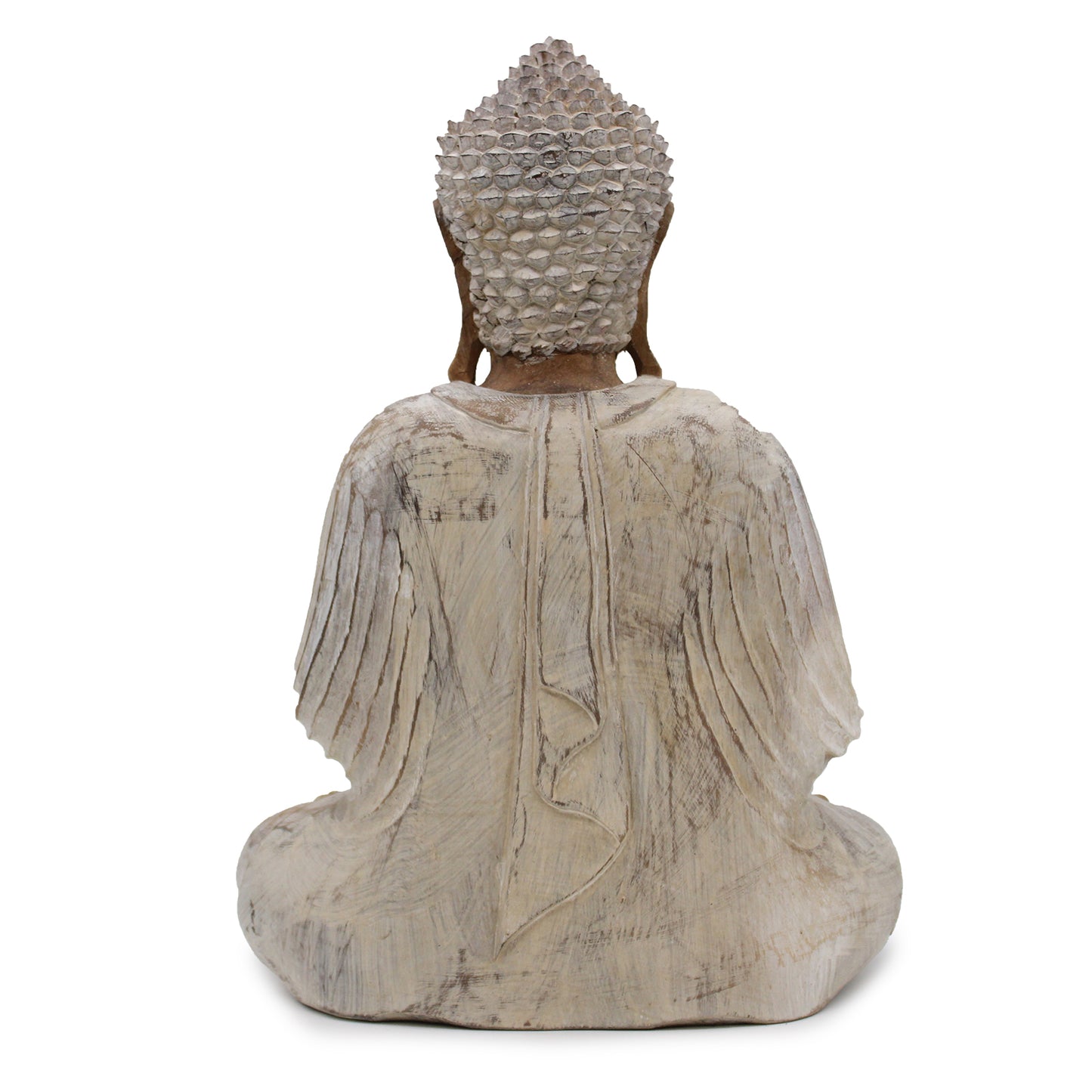 Buddha Statue Whitewash - 40cm Teaching Transmission