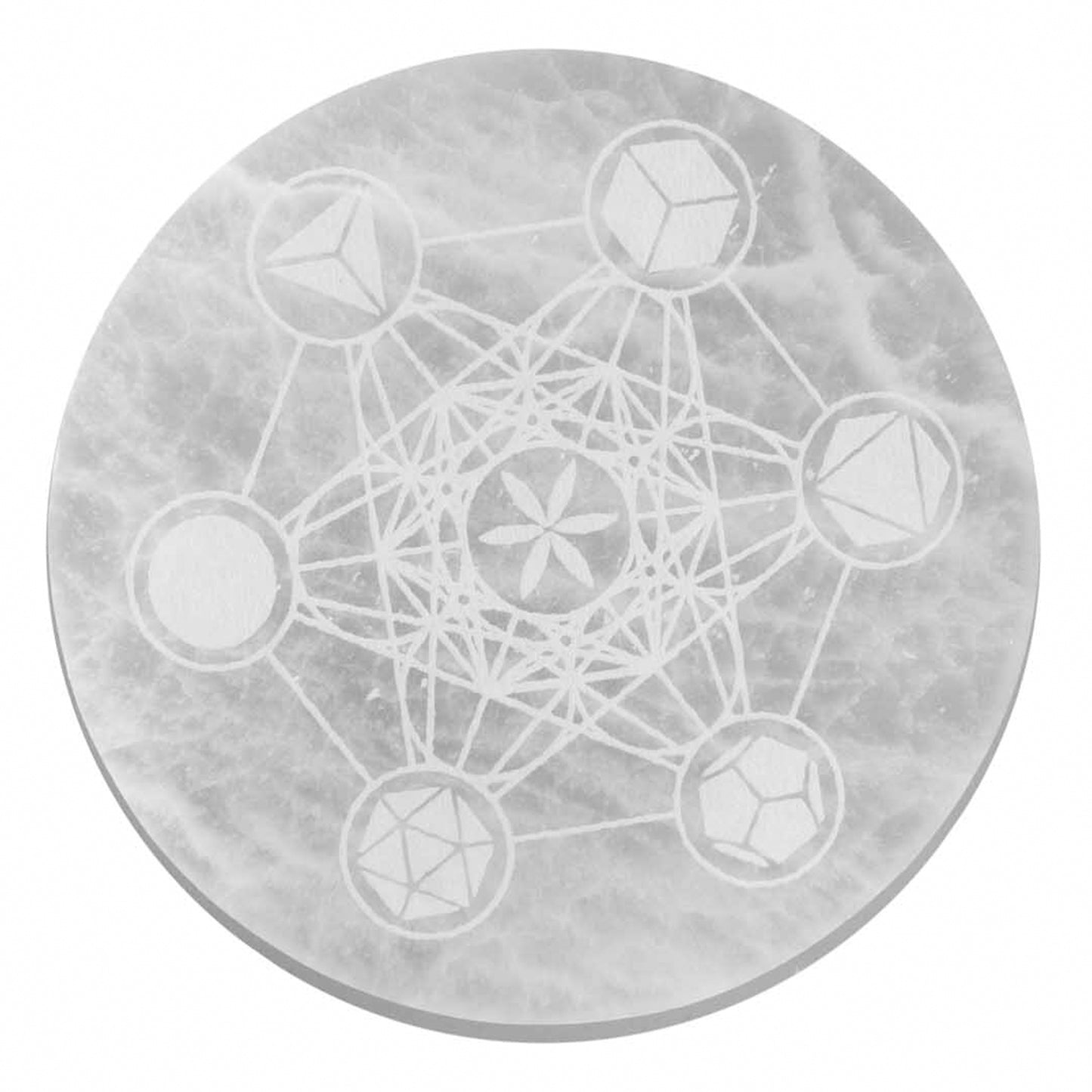 Large Charging Plate 18cm - Sacred Geometry (Metatron's Cube)