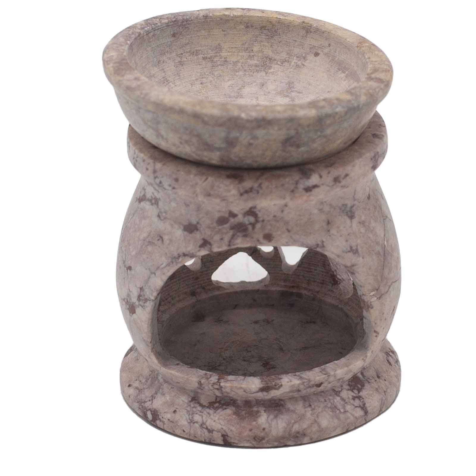 Small Soapstone Oil Burner - Three Moon Pentagon