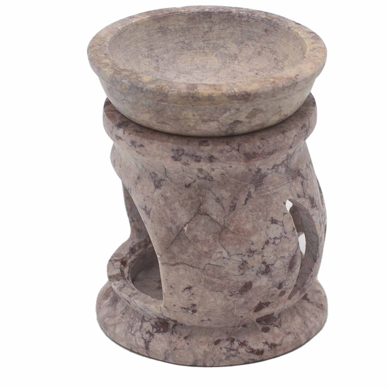 Small Soapstone Oil Burner - Three Moon Pentagon