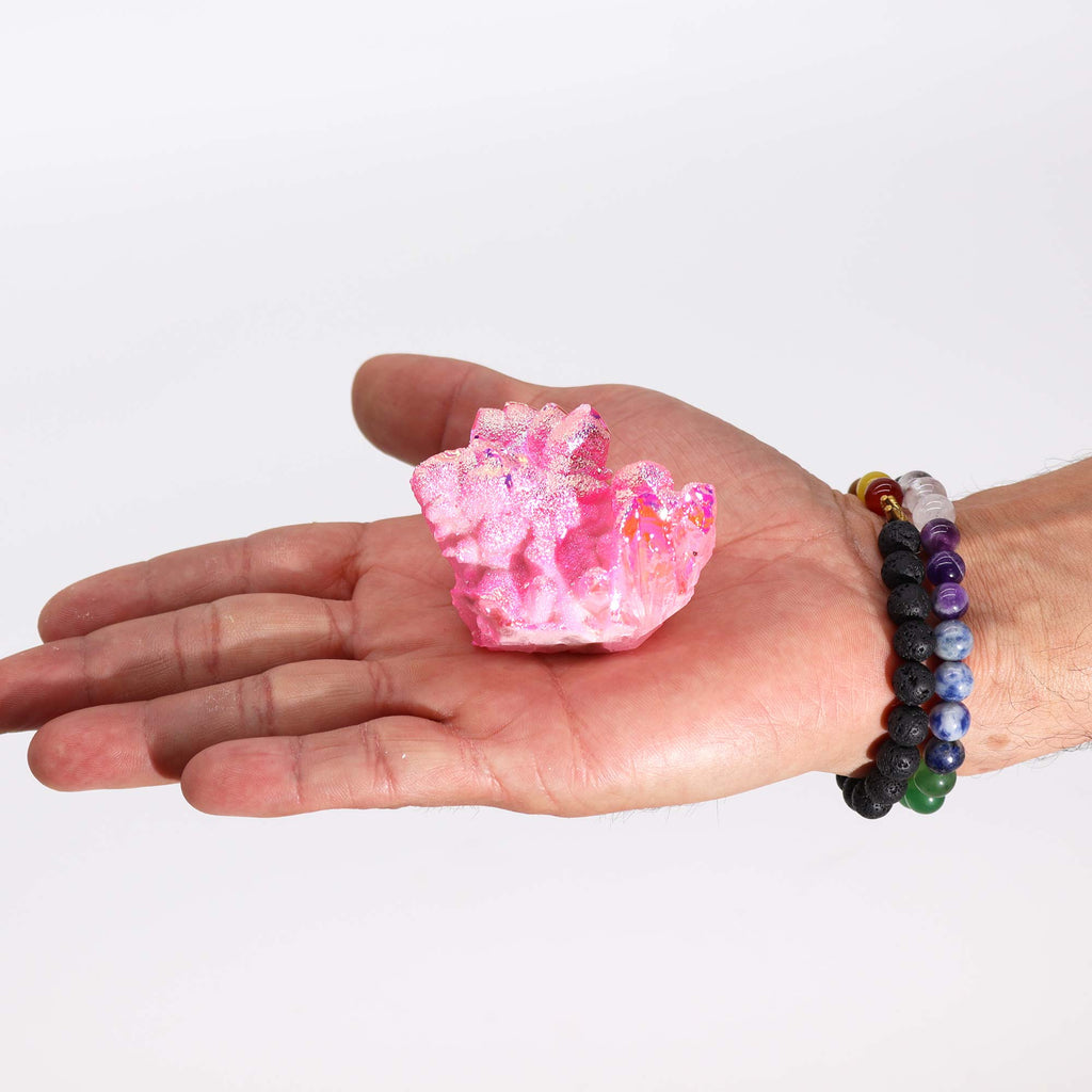 Med Enhanced Quartz - Aura Rose Halo Quartz