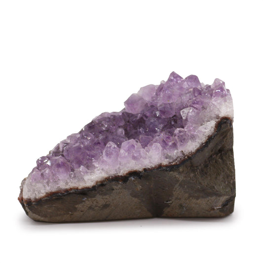 Medium Natural High Grade Amethyst Standing Cluster - 7.5-10cm