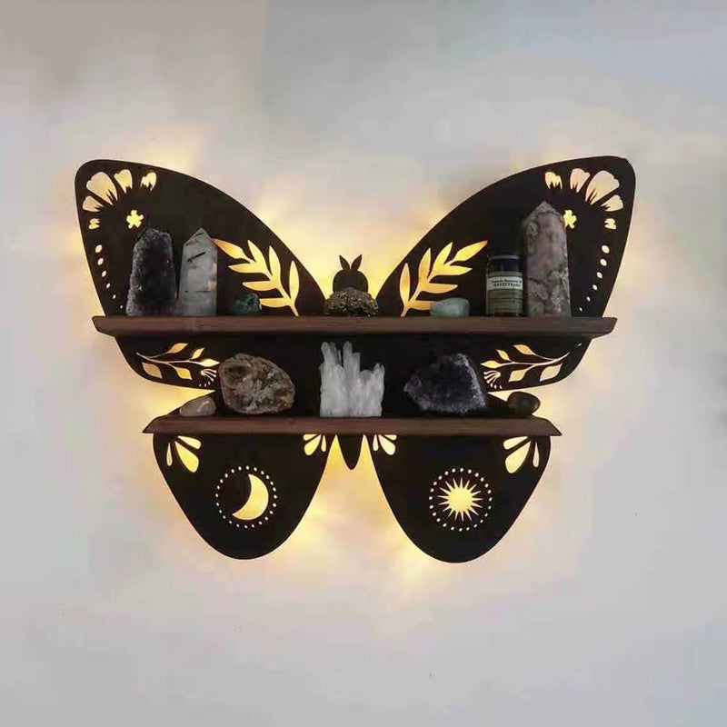 Luna Moth Light Up Crystal Shelf