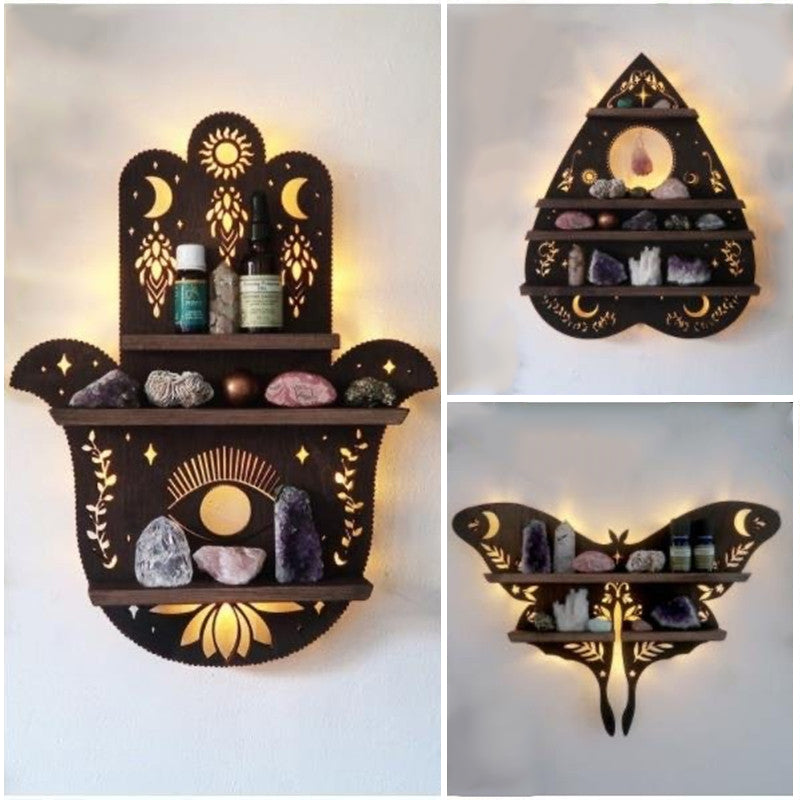 Luna Moth Light Up Crystal Shelf