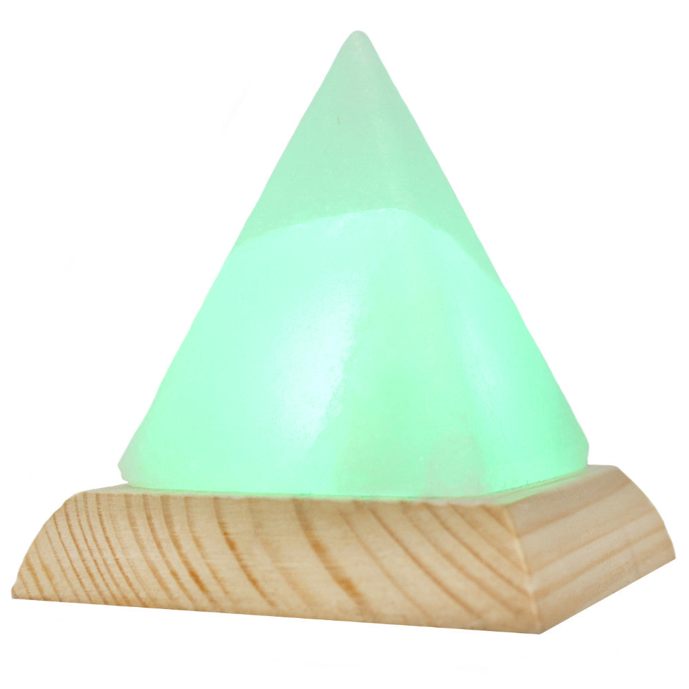 Pyramid White USB Salt Lamp