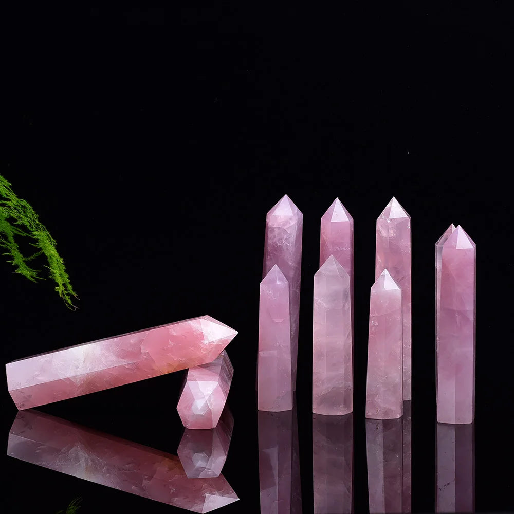 Large Natural Rose Quartz Crystal Point - 11cm-20cm