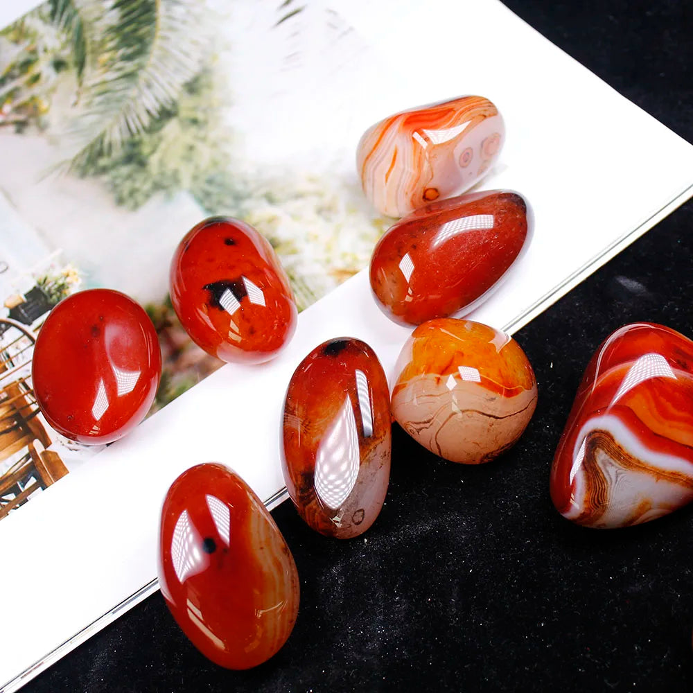 Madagascan Natural Sardonyx Agate Crystal Tumbled Stone