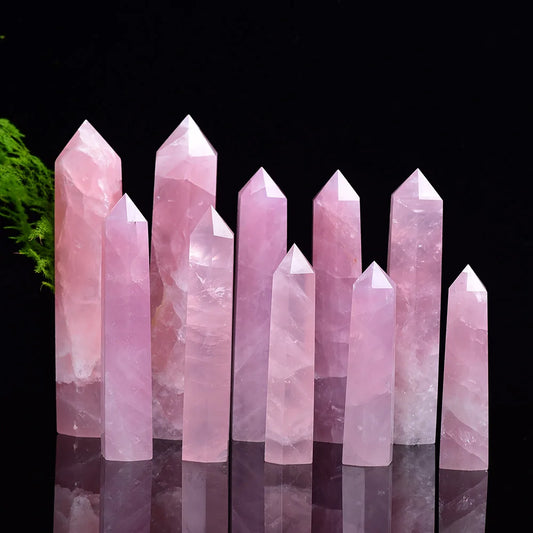 Large Natural Rose Quartz Crystal Point - 11cm-20cm