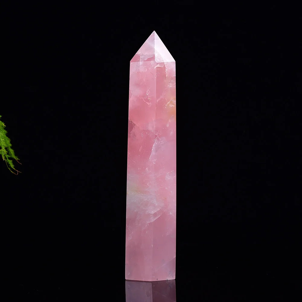 Large Natural Rose Quartz Crystal Point - 11cm-20cm