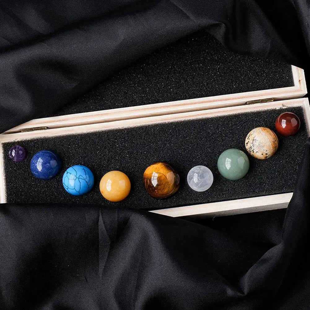 Natural Crystal Solar System Planets Gift Set