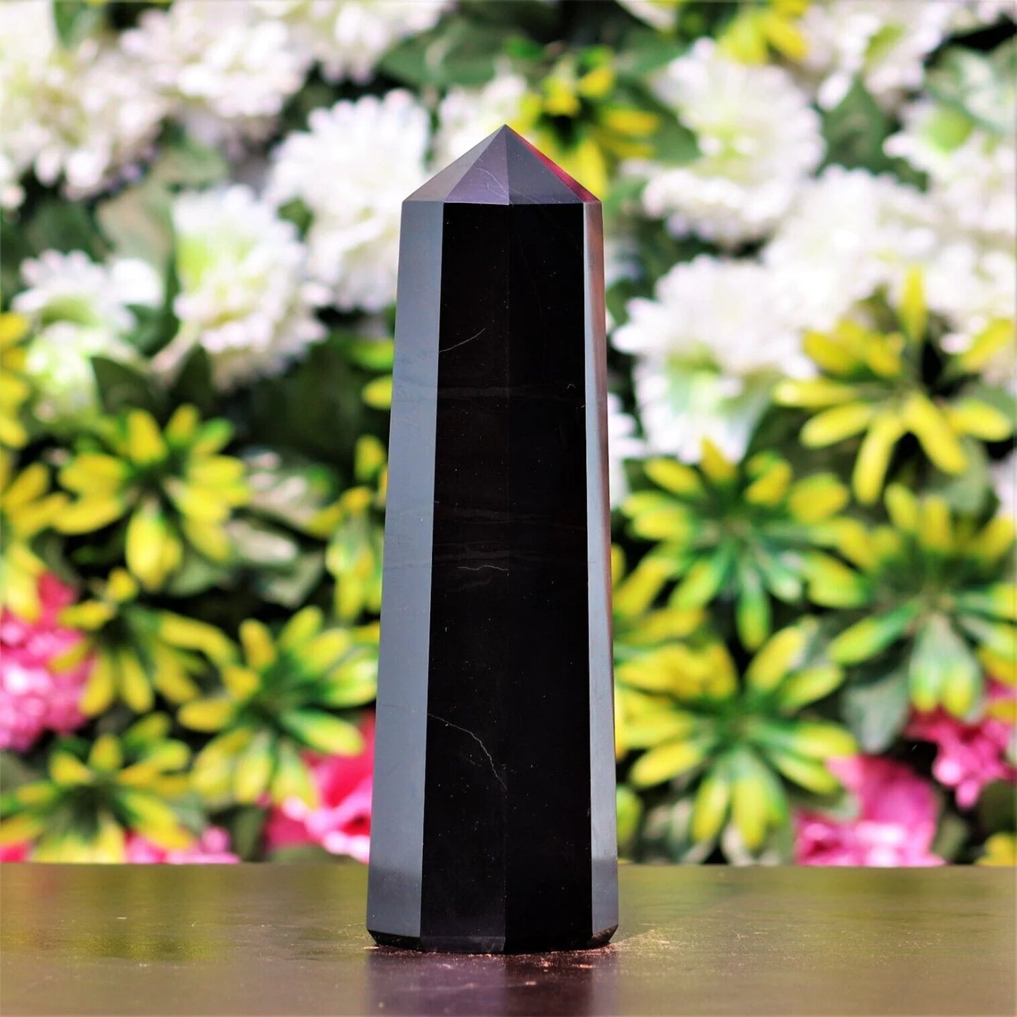 Natural Black Tourmaline Crystal Point Tower 200-700g