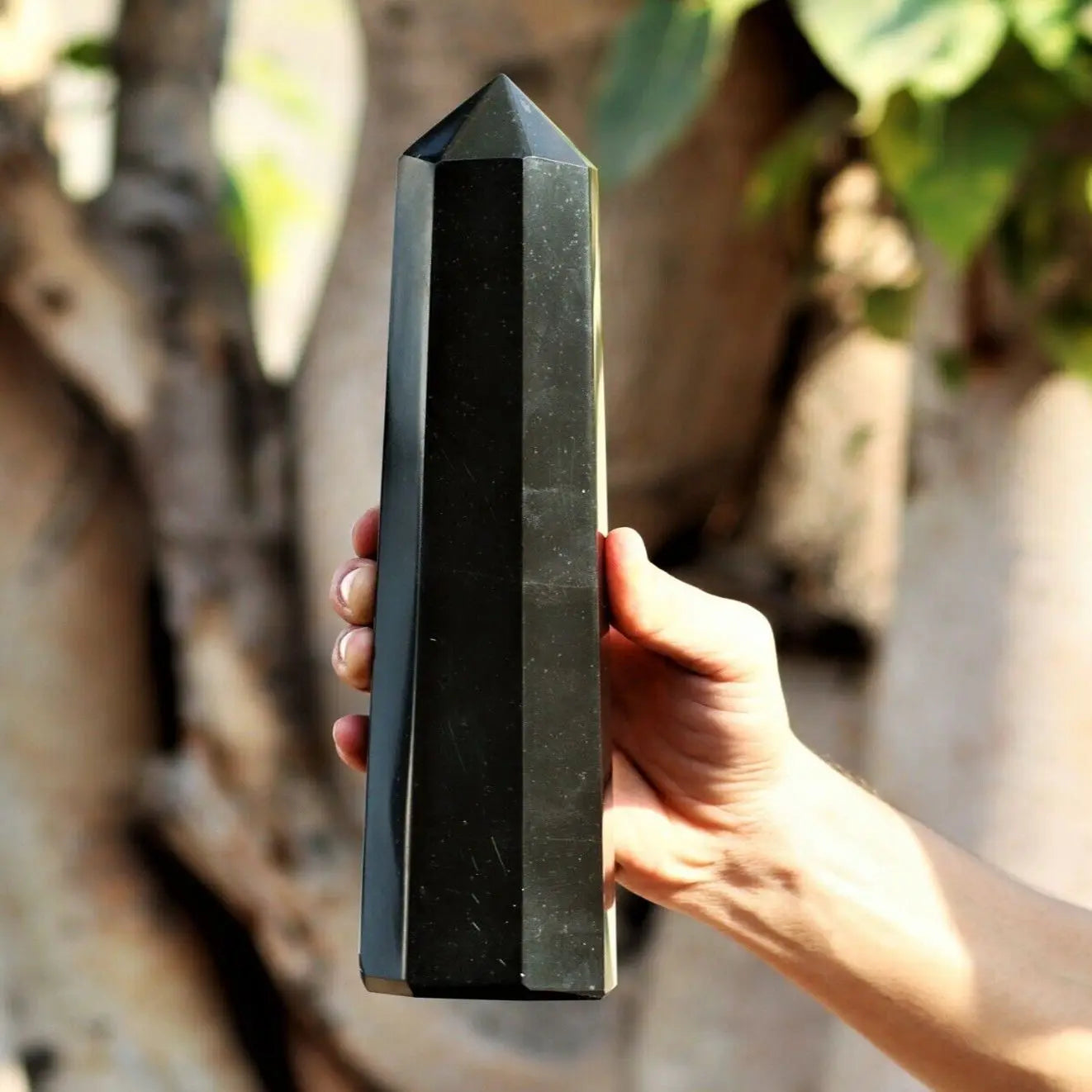 Natural Black Tourmaline Crystal Point Tower 200-700g