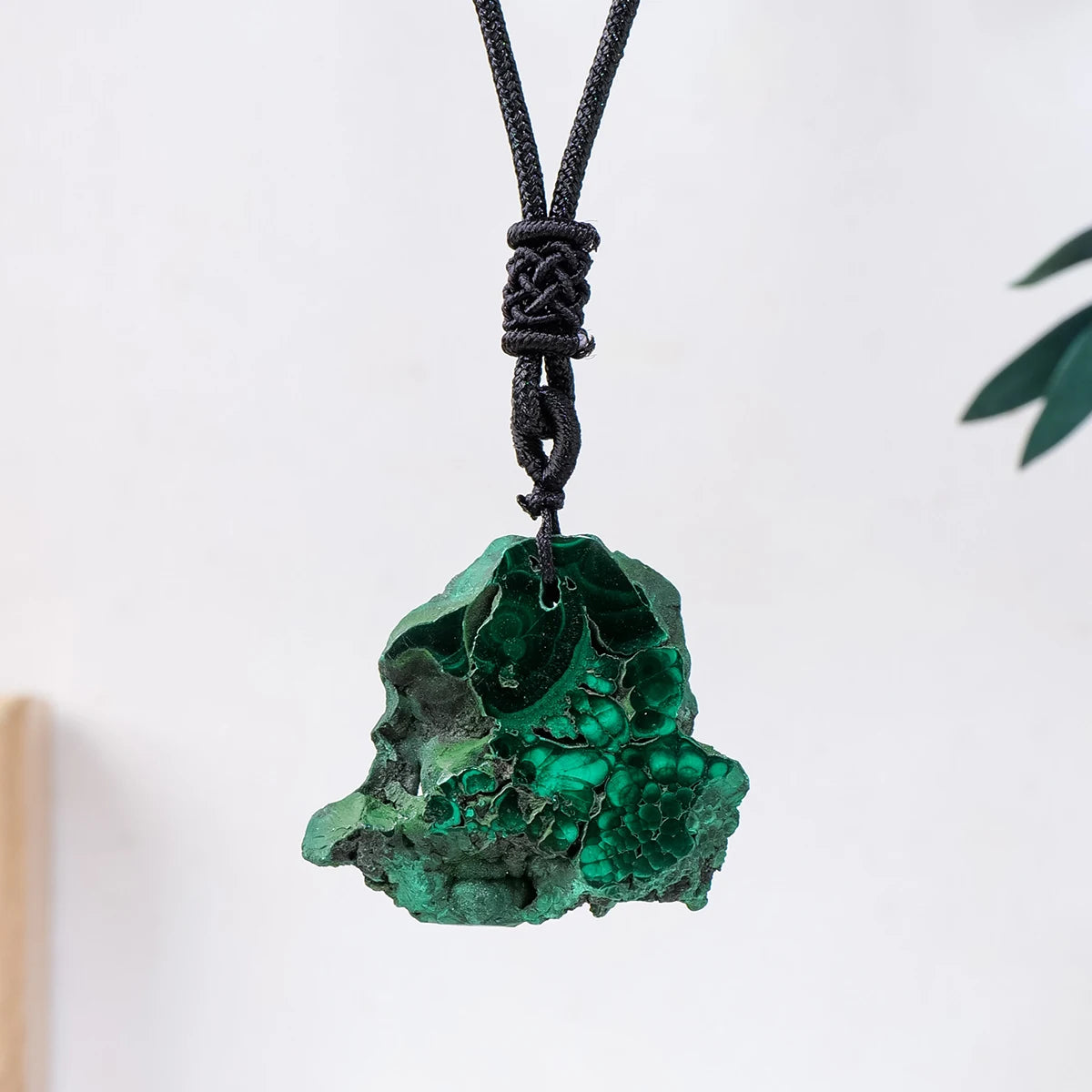 Natural Raw Green Malachite Necklace