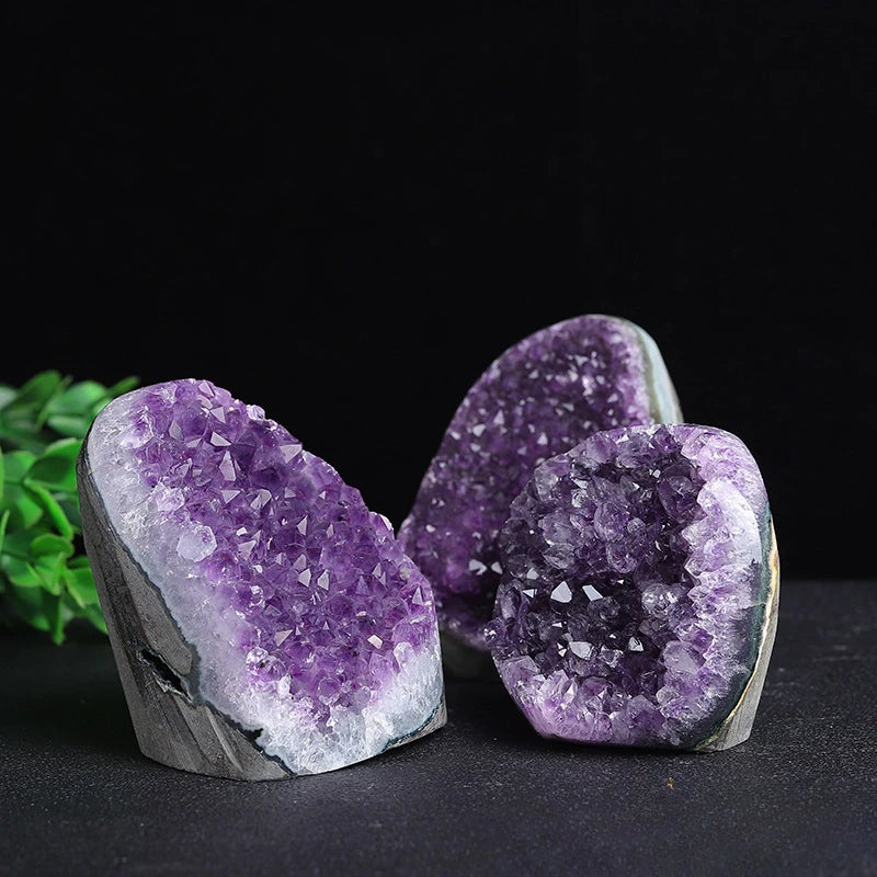 Large Statement Natural Raw Amethyst Geode Cluster