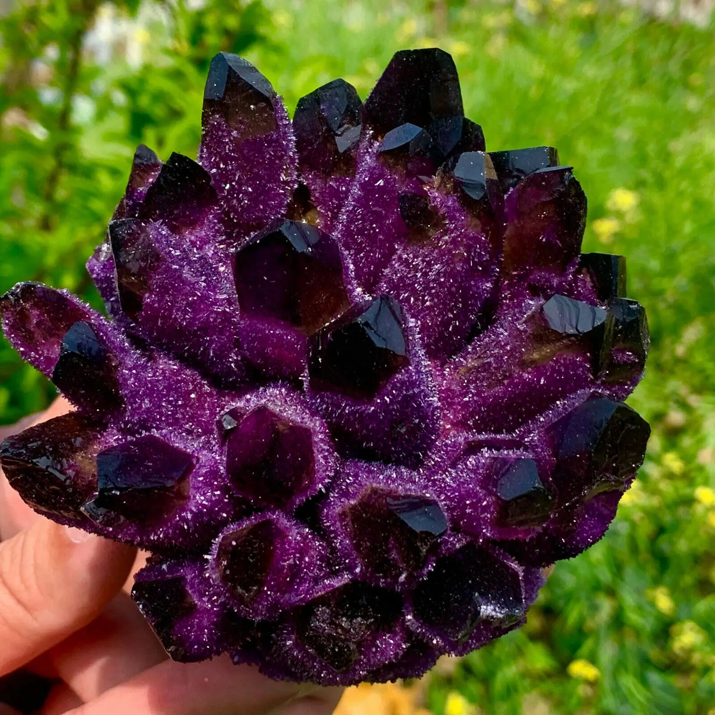 Natural Violet Ghost Phantom Quartz Crystal Cluster 200-600g