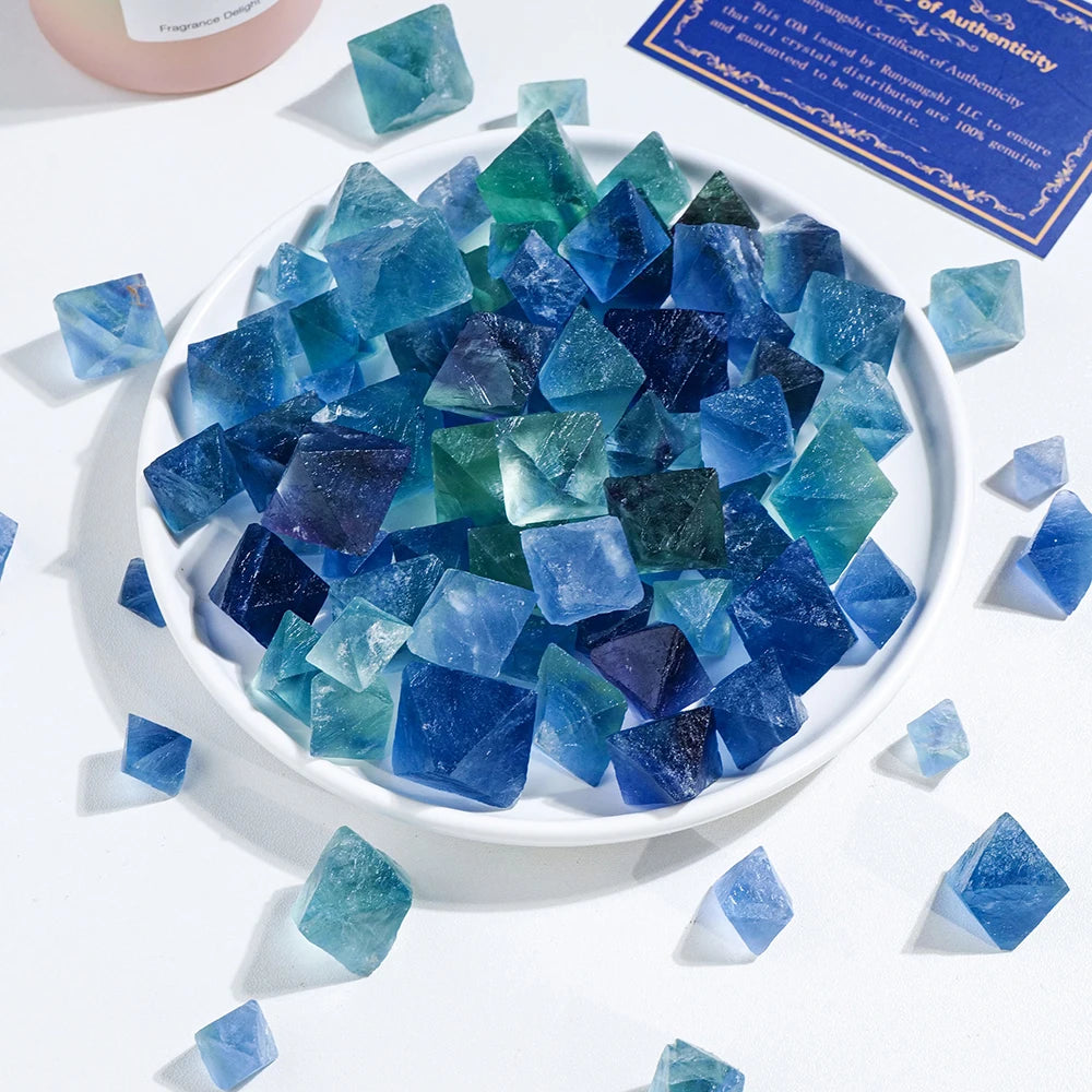 Natural Raw Blue Fluorite Crystal  - Rough Stones