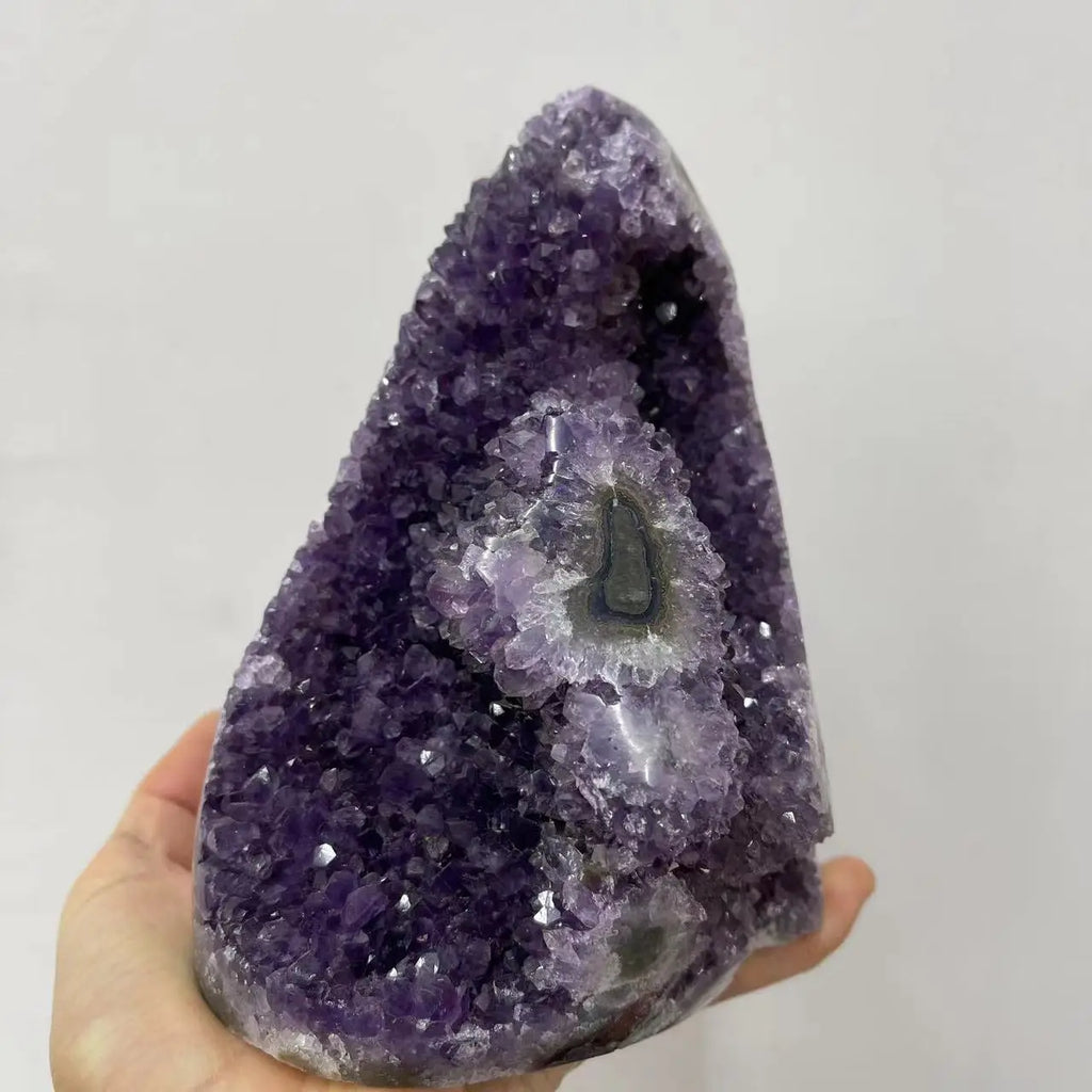 Irregular Statement Natural Raw Amethyst Crystal Quartz Cluster 300g-1.8kg