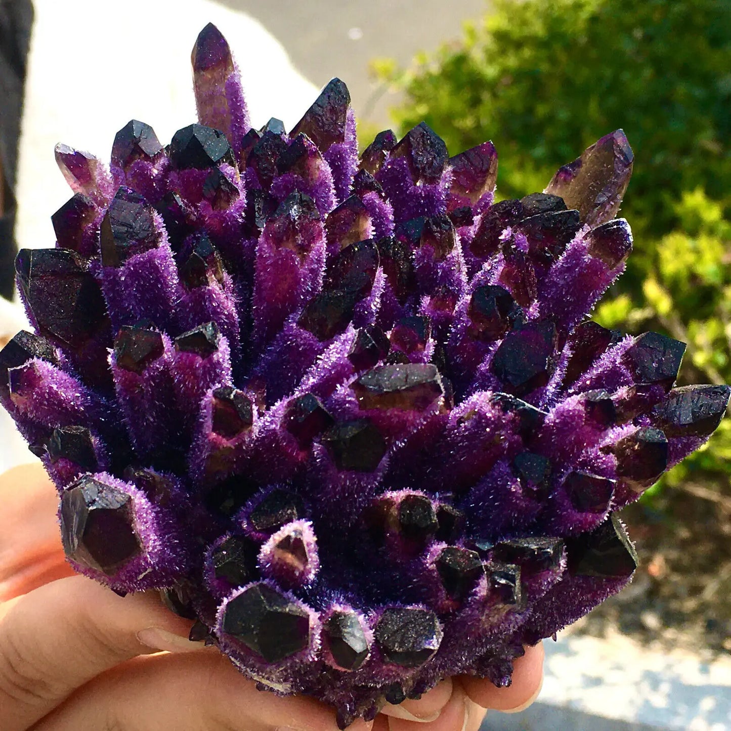 Natural Violet Ghost Phantom Quartz Crystal Cluster 200-600g