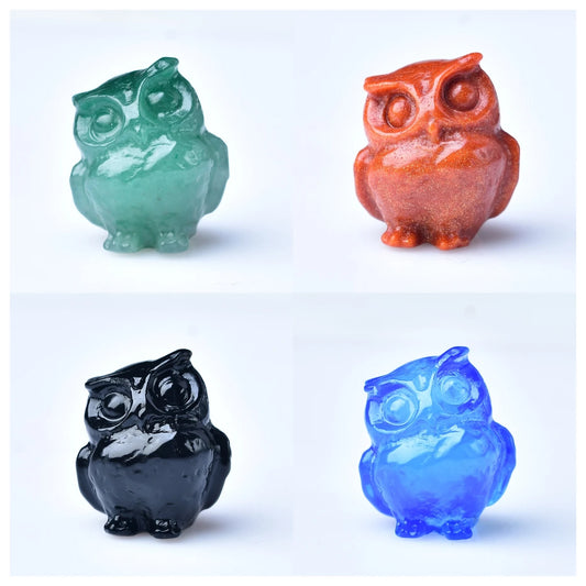 Crystal Carved Owl 3.5cm