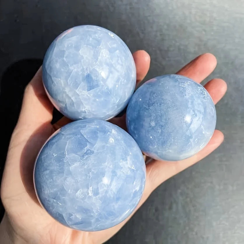 Large Natural Blue Celestite Crystal Sphere