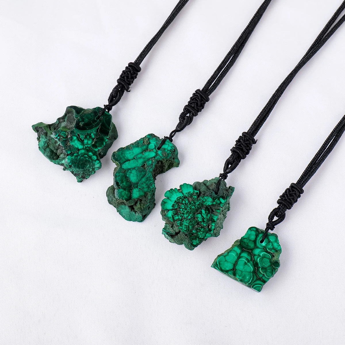 Natural Raw Green Malachite Necklace