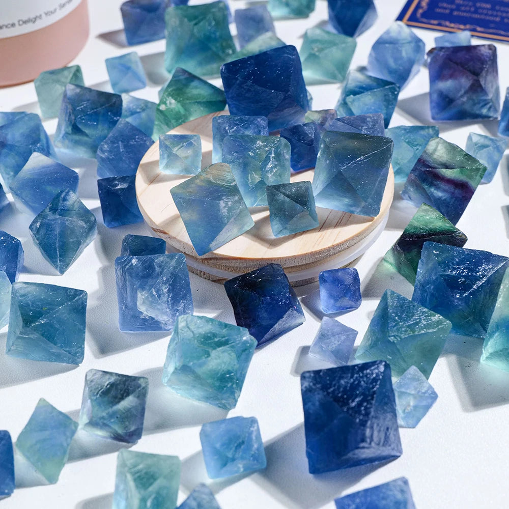 Natural Raw Blue Fluorite Crystal  - Rough Stones
